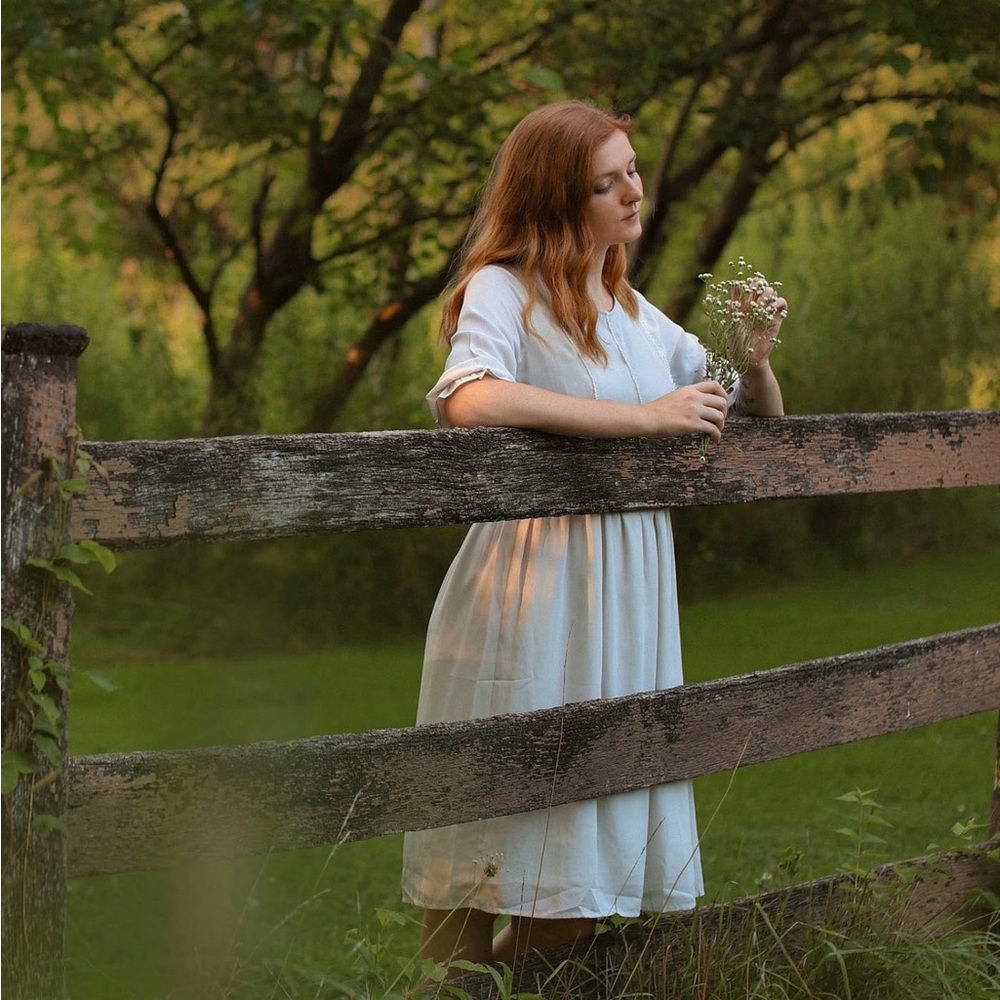 Roolee White Cottagecore Dress